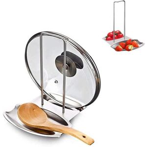 INOX Support Anti Goutte Inox Repose Tous Types Couvercles Ustensiles Cuisine en Kit 