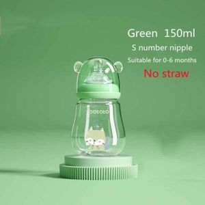 BIBERON  vert 150ml - Biberons en verre pour nouveau-né, imitant le lait maternel pour nouveau-né, anti-coliques, Anti