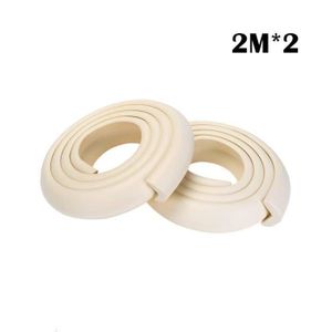 2 M/ètres Beige ZWOOS Coussins de Garde de Bord pour 8 Protecteurs Dangles /& Rouleau de Mousse Antichoc de 2