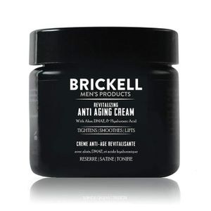 ANTI-ÂGE - ANTI-RIDE Brickell Men's Products Crème Anti-Âge Revitalisante, Crème Visage Anti-Rides Nuit Naturelle et Bio – 2 oz – Parfumée