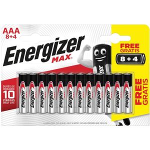 PILES Energizer Lot de 12 piles AAA LR03 Max Alcaline
