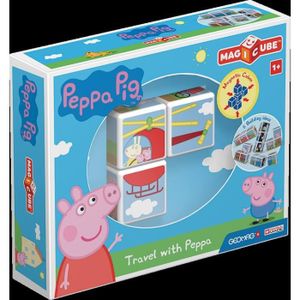 ASSEMBLAGE CONSTRUCTION MAGICUBE - Peppa Pig voyage avec Peppa (3 cubes)