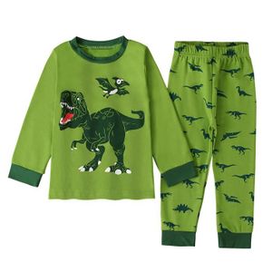 TaiMoon Ensemble de Pyjama garçons,Ensemble vêtements de Nuit Ensemble de Nuit en Coton de Dinosaure Enfants de 6 à 14 Ans
