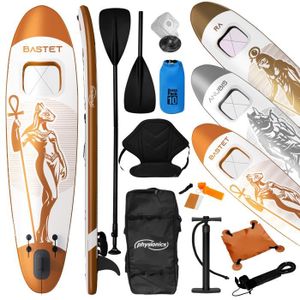 STAND UP PADDLE Planche de Stand Up Paddle Gonflable Physionics® - 305x76x12 cm - Or Rose