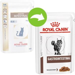 CROQUETTES Royal Canin Veterinary Diet Chat Gastro-Intestinal Moderate Calorie 12 sachets fraîcheur