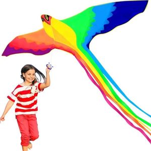 CERF-VOLANT Touch the sky Kite Fort cerf-Volant phénix pour Enfants et Adultes avec Une Longue Queue colorée pour débutants de 74 Pouces ave20