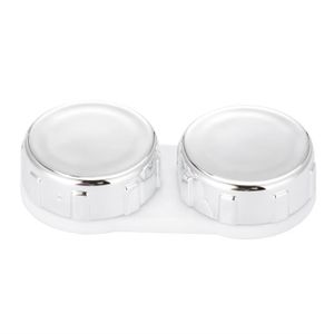 LENTILLES DE CONTACT SURENHAP Boîte à lentilles Mini porte-lentilles de contact Eye Care Lenses Container Case Portable Mirror Box parfum boite Blanc