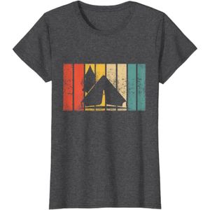 TENTE DE CAMPING Retro Tente - Vintage Outdoor T-Shirt[W4790]