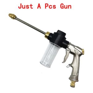 ACCESS. HAUTE PRESSION Dévidoir,Gun Set  01--Pistolet à eau en métal à haute pression, buse de pulvérisation pour tuyau'arrosage, nettoyeur de voiture, pis