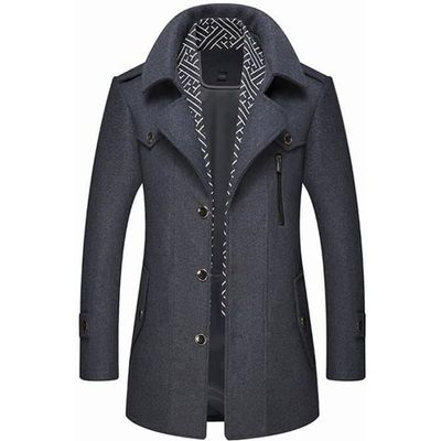 Funmoon Manteau homme de Marque en laine d affaires Manteau