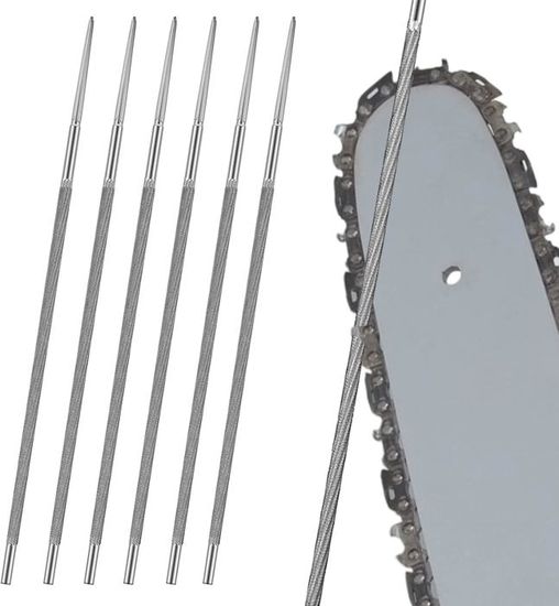 Lot De 3 Limes D'affûtage Pour Tronçonneuse - Diamètre 3,5 Mm - Compatible Avec Chaînes Oregon - Transport Facile - 8