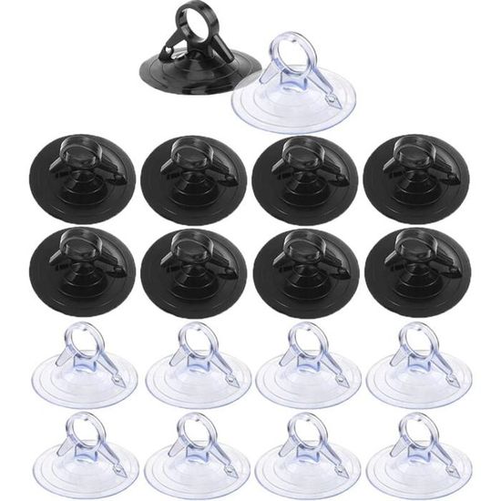 Lot De 20 Crochets à Ventouse Pour Pare-soleil – Fixation Auto – Plastique/caoutchouc – Neuf