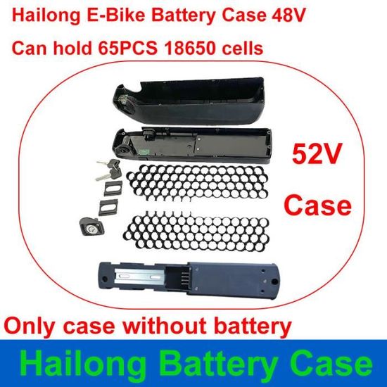 Boîtier Double Batterie Vélo électrique - Alliage Aluminium 20-72V - Connecteur XT60