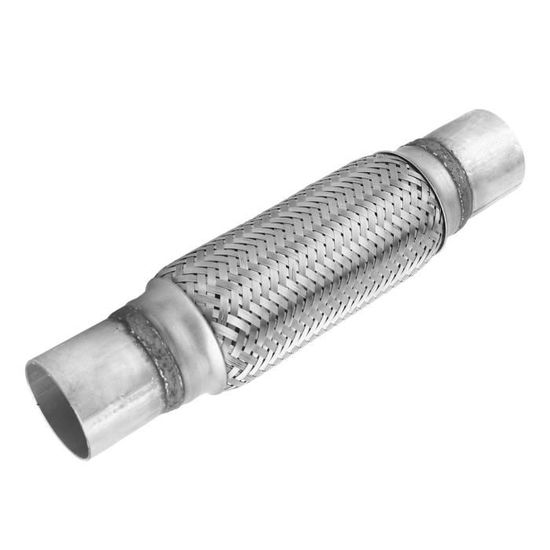 Soufflet D'Échappement Universel Flexi 63,5 X 200 Mm - Tube Flexible Tressé Acier Inoxydable, Réduit Vibrations, Bruit Et Fissures, Pour Voiture Et Turbine