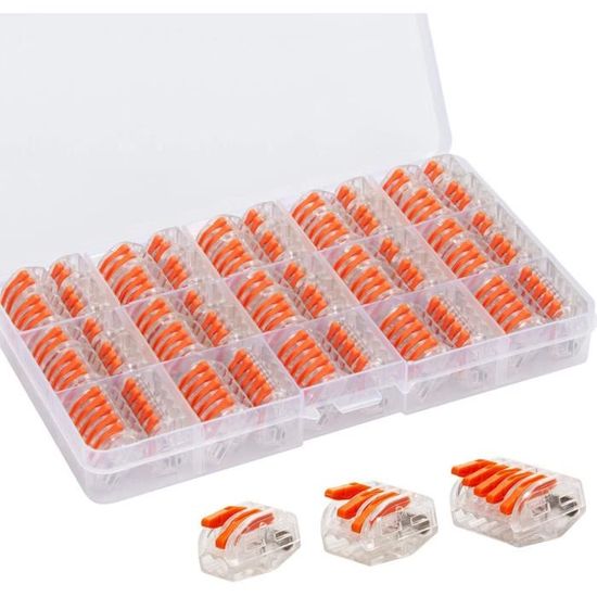 Boîte De 100 Connexions Rapides 4 Entrées Eur'ohm Réf. 70054