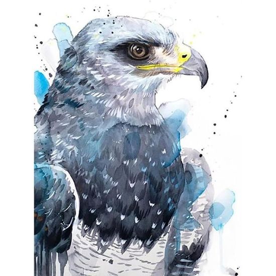 Feelive Aigle Peinture Diamant Adulte, DIY Aigle Diamond Painting Complet 5D Diamond Painting Kit Artisanat Strass Point De Croix Painting Pour