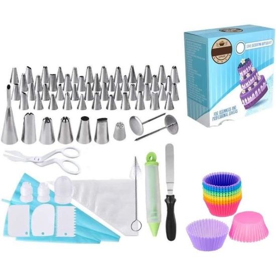 Kit de Décoration de Gâteaux 128PCS avec Douilles et Poches à Douille main image 0
