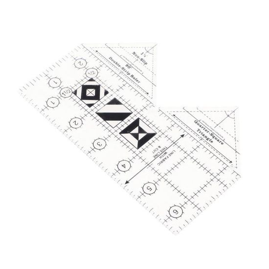 Encuryna 5 en 1 Square Up Règle à fente pour patchwork, règle acrylique Encuryna 5 en 1 Square Up Règle à fente pour patchwork, règle acrylique