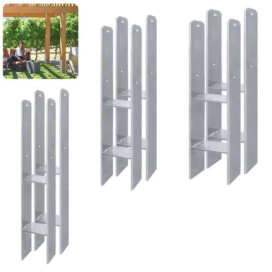 Support Poteau A Enfoncer Support De Poteau à Enfoncer Aqbau® Lot De 6