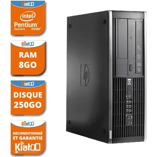 ordinateur de bureau HP elite 6000 dual core 8 go ram 250 go disque dur,pc de bureau reconditionné,windows 7