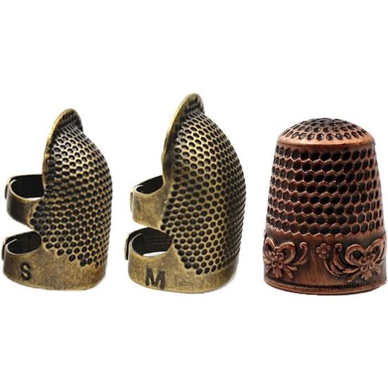 Lot De 4 Dés à Coudre En Silicone Souple - Anti-piqûre - 2 Tailles - Pour Couture, Tricot, Point De Croix