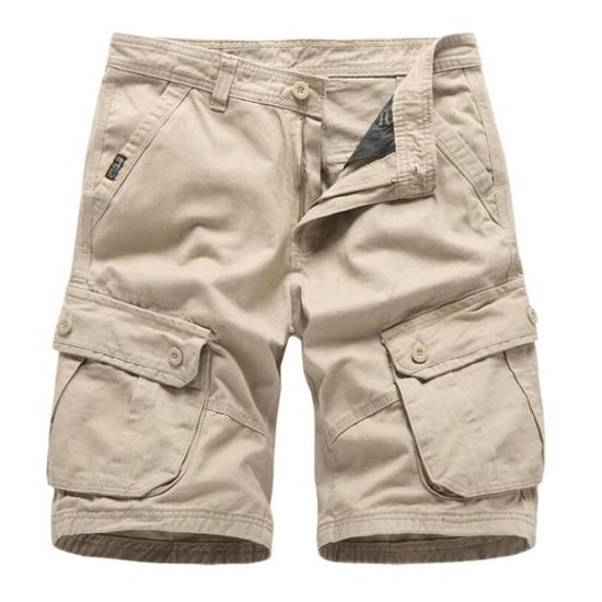 Cargo Shorts Hommes Cool Vente Chaude Coton Casual Pantalon Court vd0222fot15nd Kaki