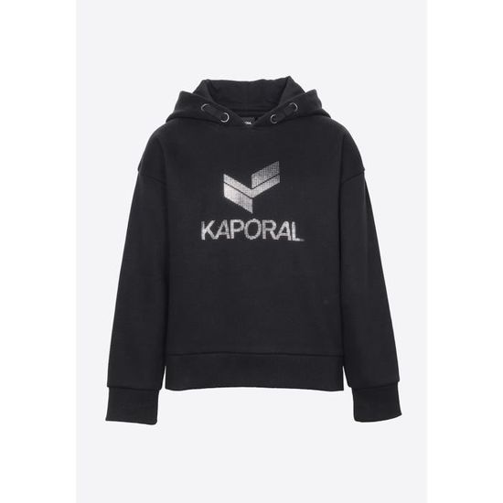 KAPORAL Junior Sweat a capuche noir 14 ans Noir Filles Noir Cdiscount Pret a Porter