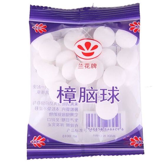 Boule de naphtaline antimoisissure, Boule blanche de camphre Portable Naturel, Accueil Santé