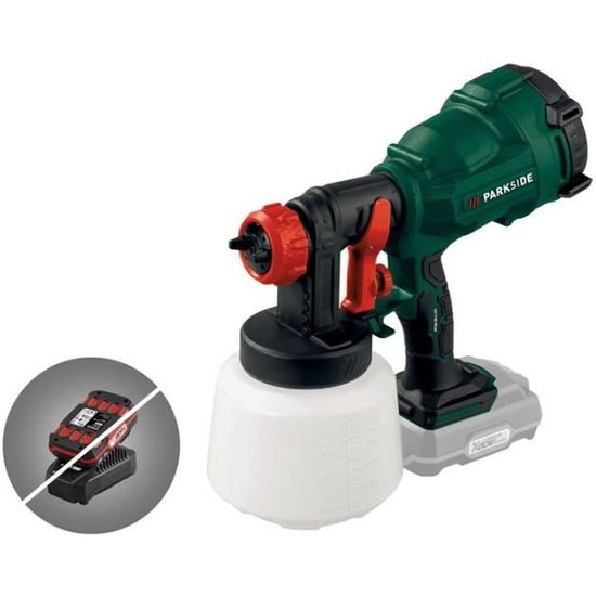 Pistolet à peinture PARKSIDE PFSA 20-Li A1 Sans fil 700 ml