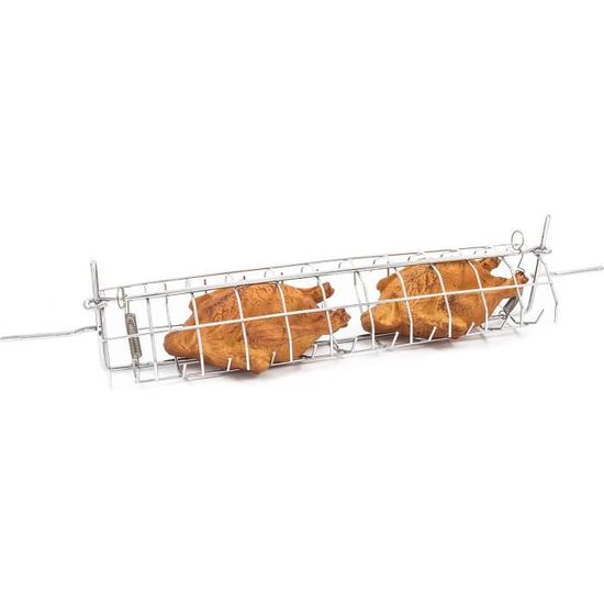 UISEBRT Universel Barbecue Rôtisserie en Acier Inoxydable Tournebroche Kit 107cm - Set de