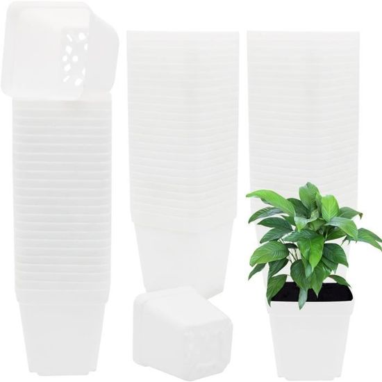Lot De 100 Pots De Fleurs En Plastique De 10 Cm, Pots De Culture Pour