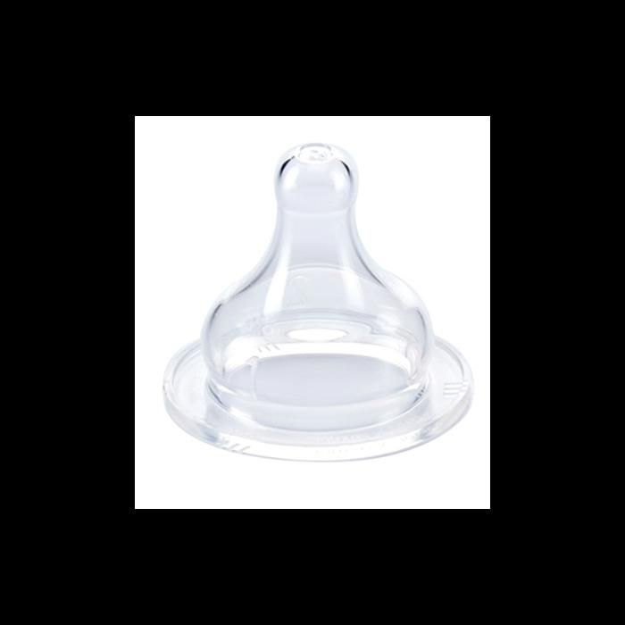 Lot de 2 THERMOBABY T/étines Silicone D/ébit Variable pour Gros Biberons Transparent
