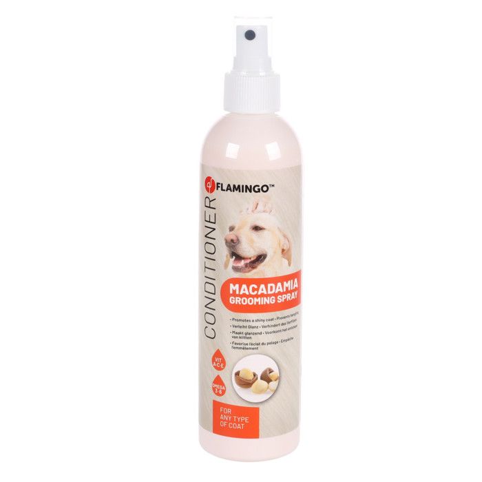 Meilleurs prix pour Spray soin du pelage 300 ml Macadamia   pour chien - Flamingo