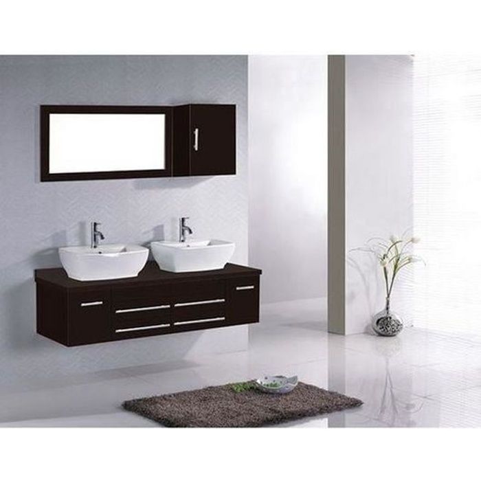 L’Elvira Wengé : Ensemble salle de bain, 2 vasques et 2 miroirs