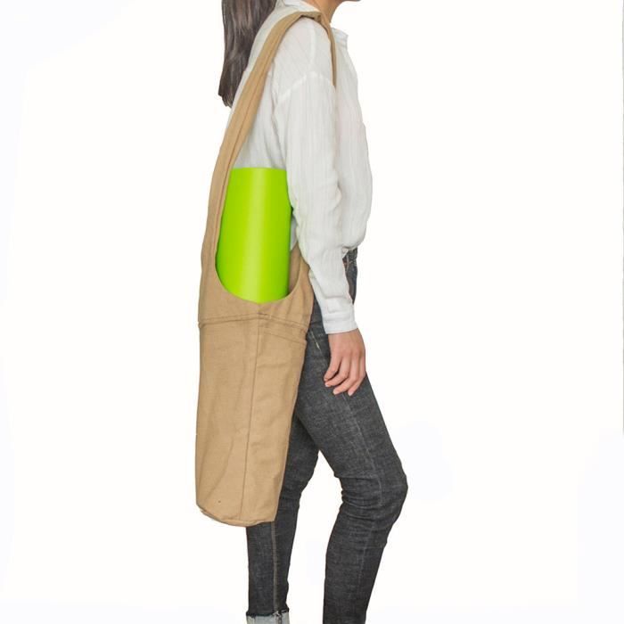 Tapis de yoga fourre-tout écharpe porte avec grande poche latérale Convient la plupart des tapis Taille @LM5975