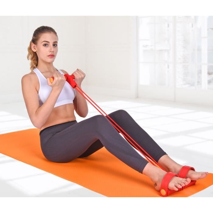 Bandes Elastique de Résistance Fitness et Musculation Gym Bandes d'Exercice Entraînement pour Homme et Femme Rouge