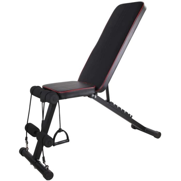 BANC DE MUSCULATION Banc de Musculation Multifonction Pliable pour l'Entraînement Complet du Corps Banc de Musculation I128