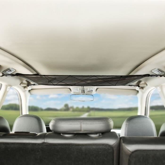 Organiseur pour Voiture, rangement pour plafond, filet de voiture, rangement suspendu - Type Black drawstring