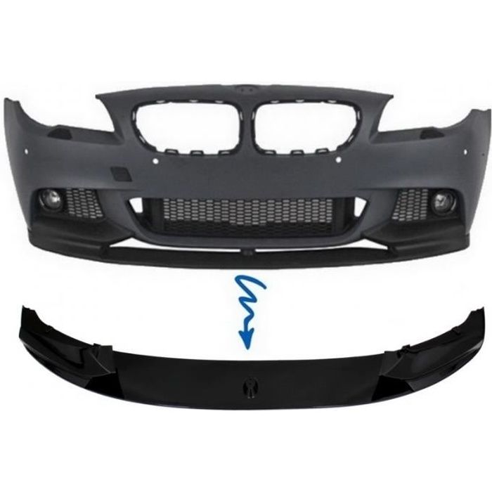 Spoiler pare-chocs pour BMW 5er F10 F11 Berline Touring 11-17 M-Performance Noir