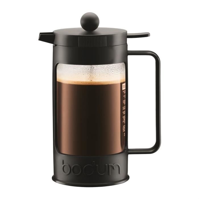 BODUM BEAN Cafetière piston 8 tasses/1L noir
