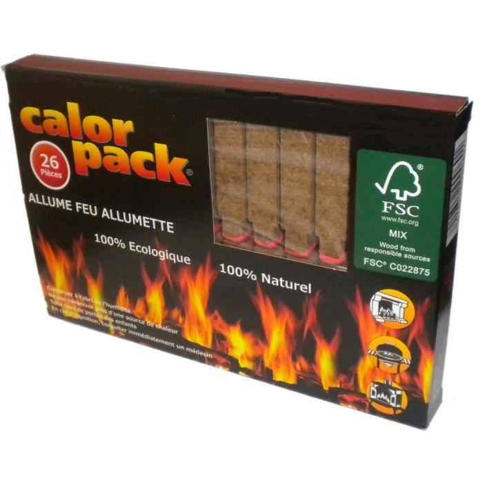 CARBOBOIS Allume feu allumettes Fsc Mix Calorpack - 26 pieces