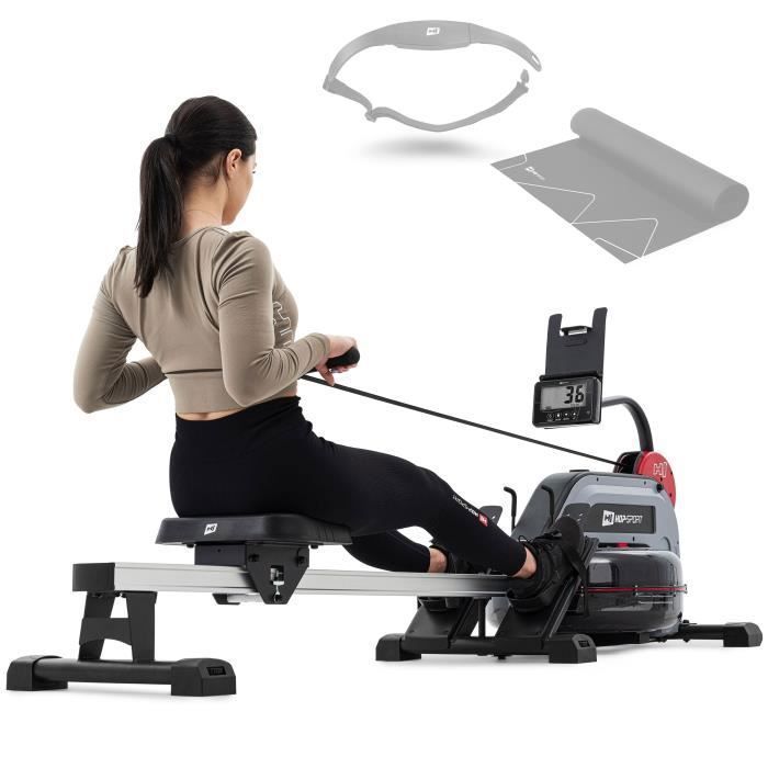 Hop-Sport Rameur à Eau HS-150WR Titan – Rameur Pliable Ceinture Cardio, Résistance à l'eau - Poids de l'Utilisateur jusqu'à 150 kg
