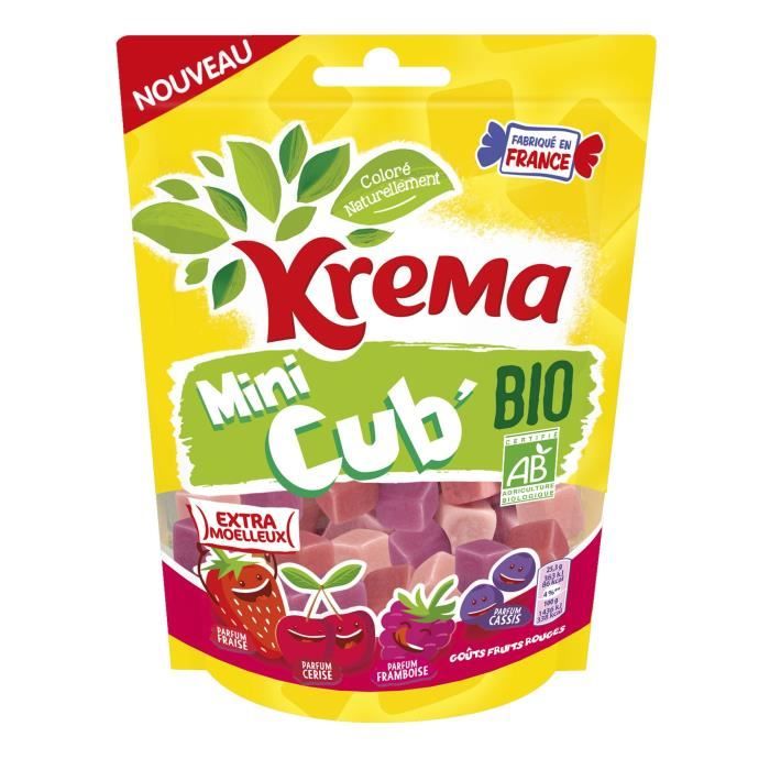 KREMA Bonbons Mini Cub Bio Fruits Rouges - 130 g