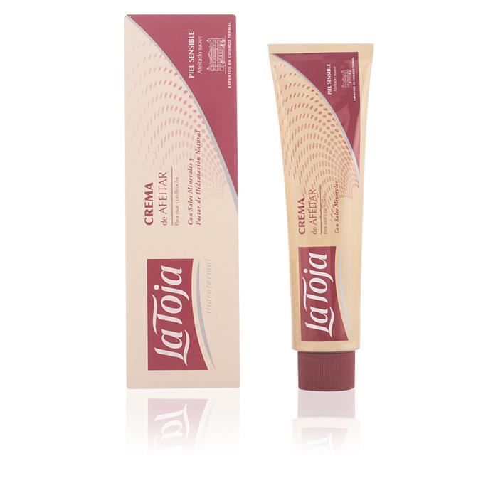 Crème de rasage pour les peaux sensibles La Toja permet peaux sensibles peuvent raser brosse. Formule enrichie avec des minéraux de
