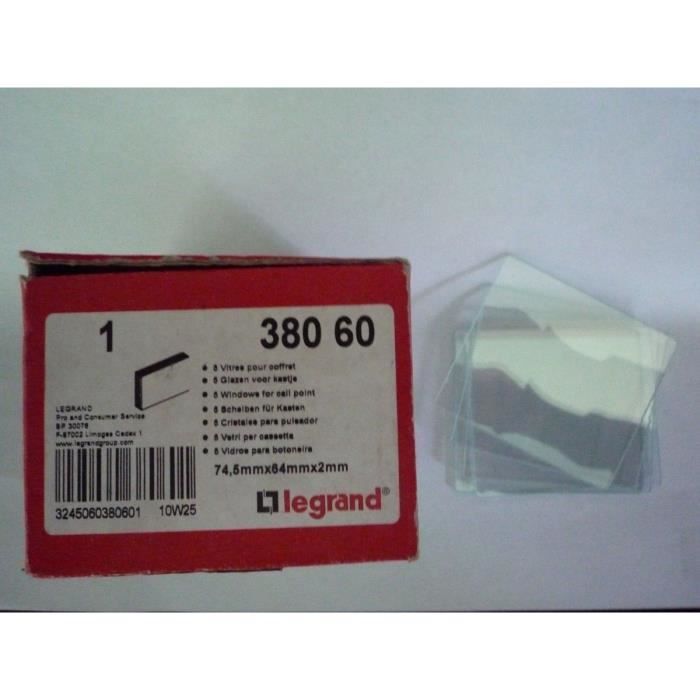 LEGRAND 38060 - Vitres de rechanges (5) pour coffrets réf. 380 XX...