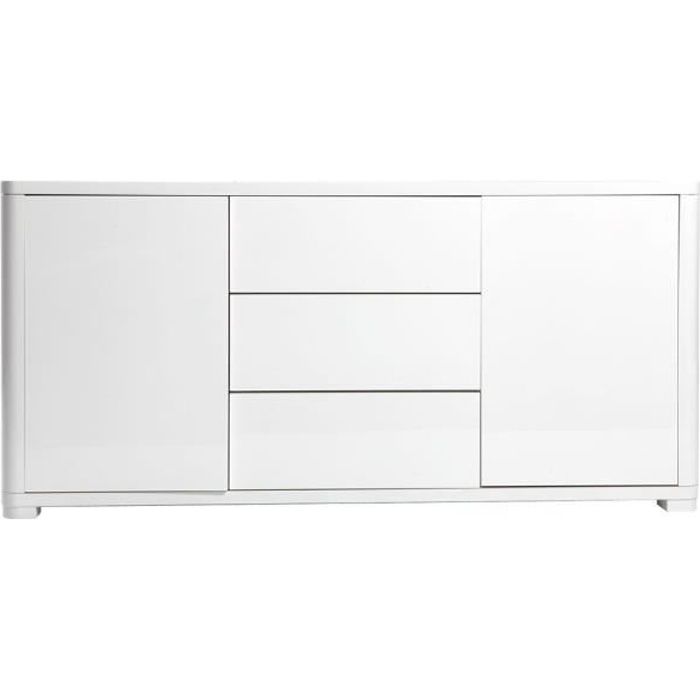 Miliboo - Buffet design blanc laqué brillant PAX