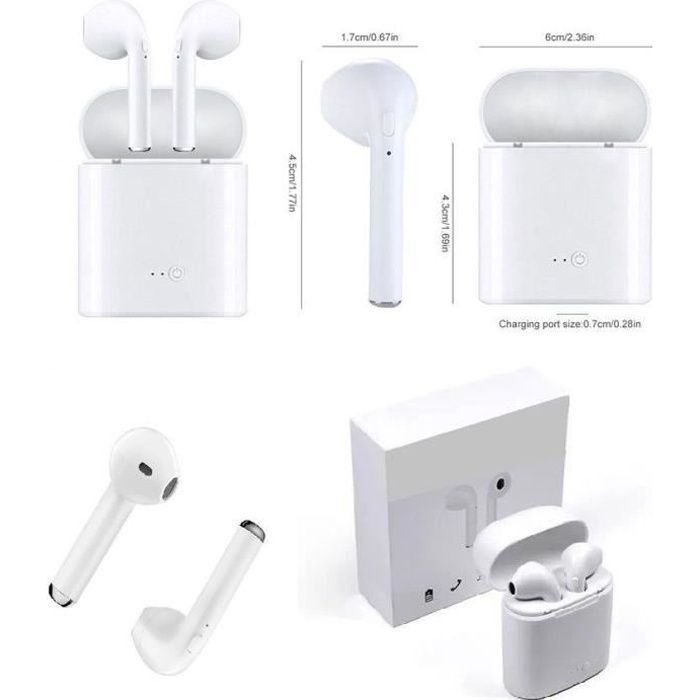 Ecouteur sans fil + kit pieton + micro ozzzo blanc pour Xiaomi Mi 11 Lite