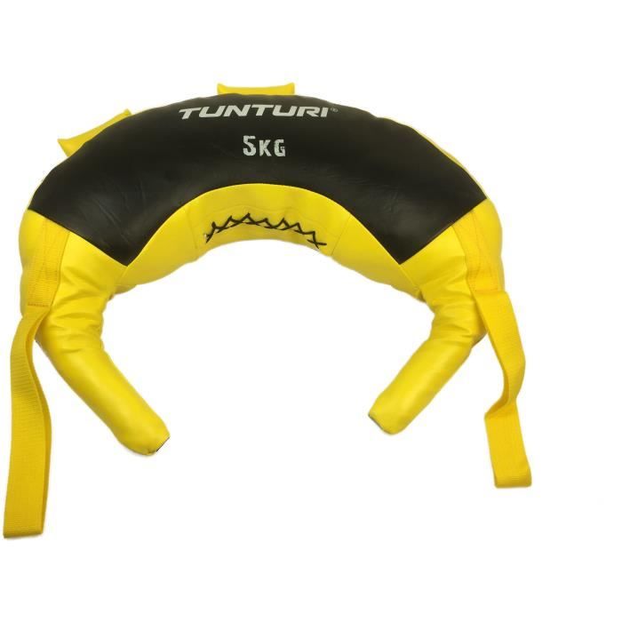 TUNTURI Sac bulgare pour entraînement musculation crossfit 5kg jaune