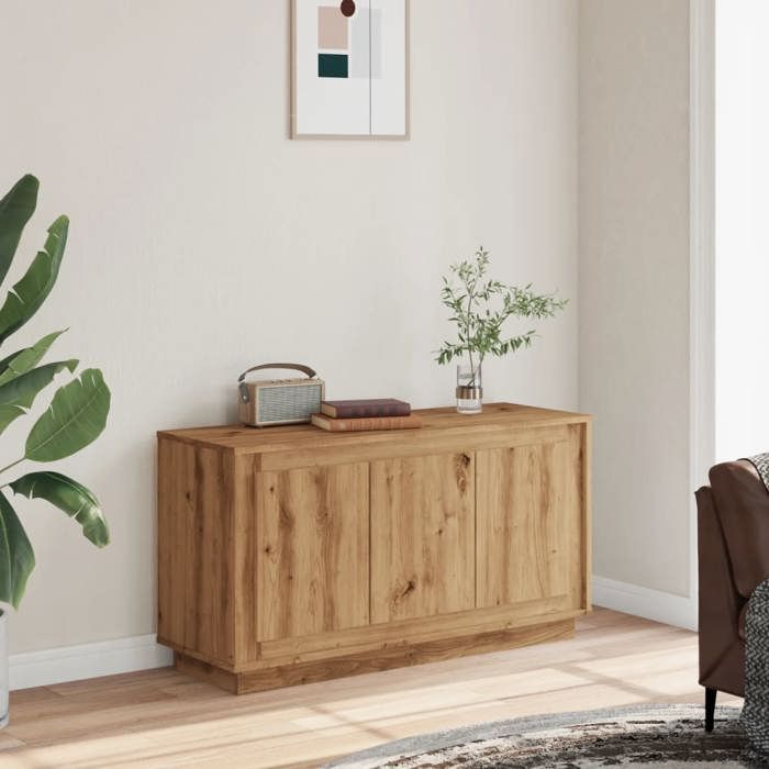 vidaXL Buffet chêne artisanal 102x35x55 cm bois dingénierie 857140