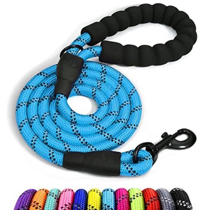Laisse Chien Corde  1.5m Laisse Forte pour Chien pour Chiens de Moyenne et Grande Taille - Bleu